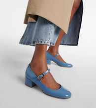 Gianvito Rossi Mary Ribbon patent leather Mary Jane pumps