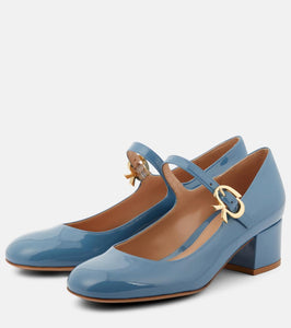 Gianvito Rossi Mary Ribbon patent leather Mary Jane pumps
