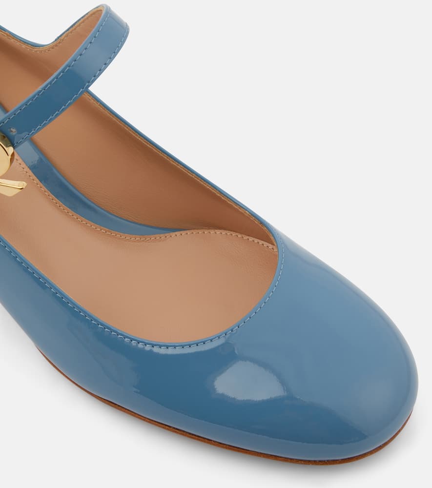 Gianvito Rossi Mary Ribbon patent leather Mary Jane pumps