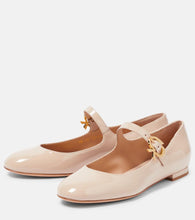 Gianvito Rossi Mary Ribbon patent leather ballet flats