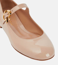 Gianvito Rossi Mary Ribbon patent leather ballet flats