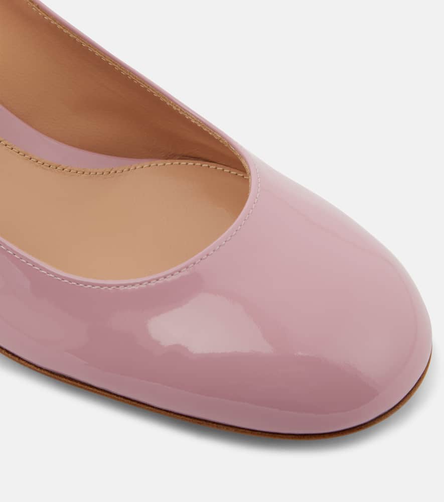 Gianvito Rossi Mary Ribbon patent leather pumps