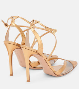 Gianvito Rossi Metallic leather and PVC pumps
