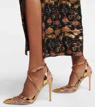 Gianvito Rossi Metallic leather and PVC pumps
