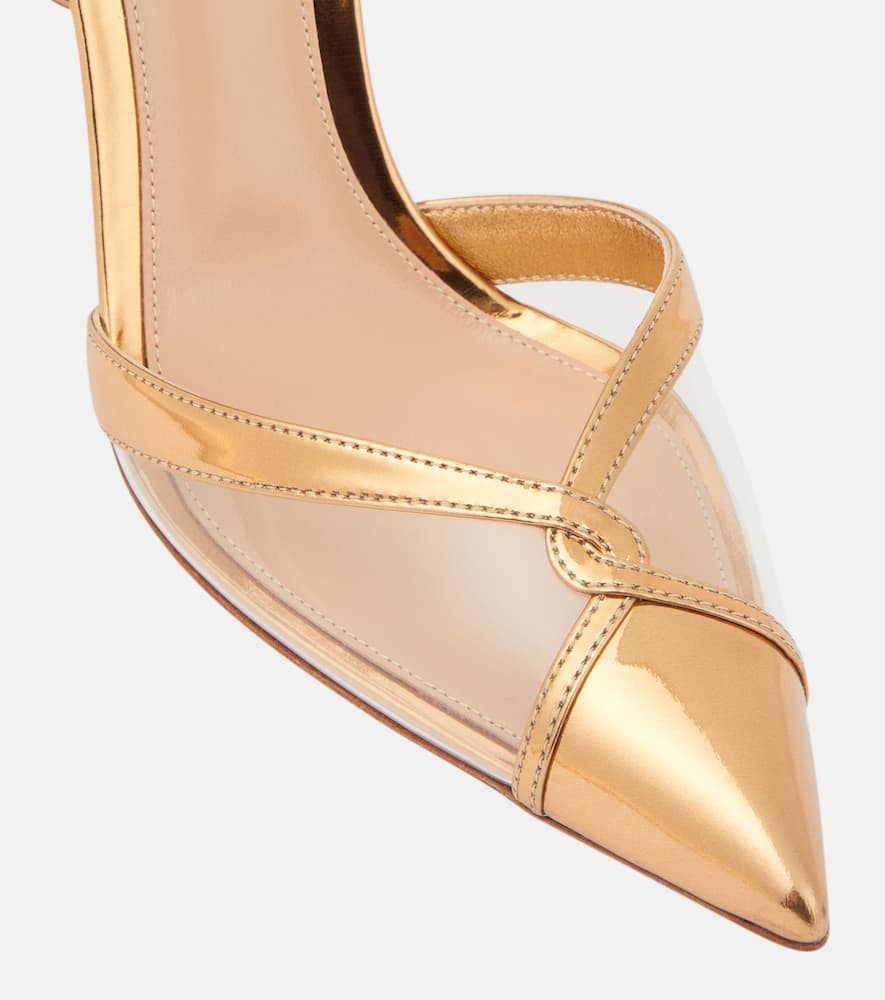 Gianvito Rossi Metallic leather and PVC pumps