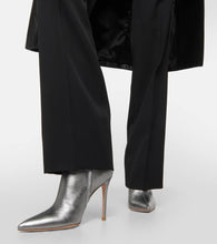 Gianvito Rossi Metallic leather ankle boots