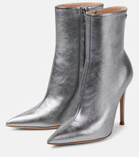 Gianvito Rossi Metallic leather ankle boots