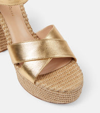 Gianvito Rossi Metallic leather platform sandals