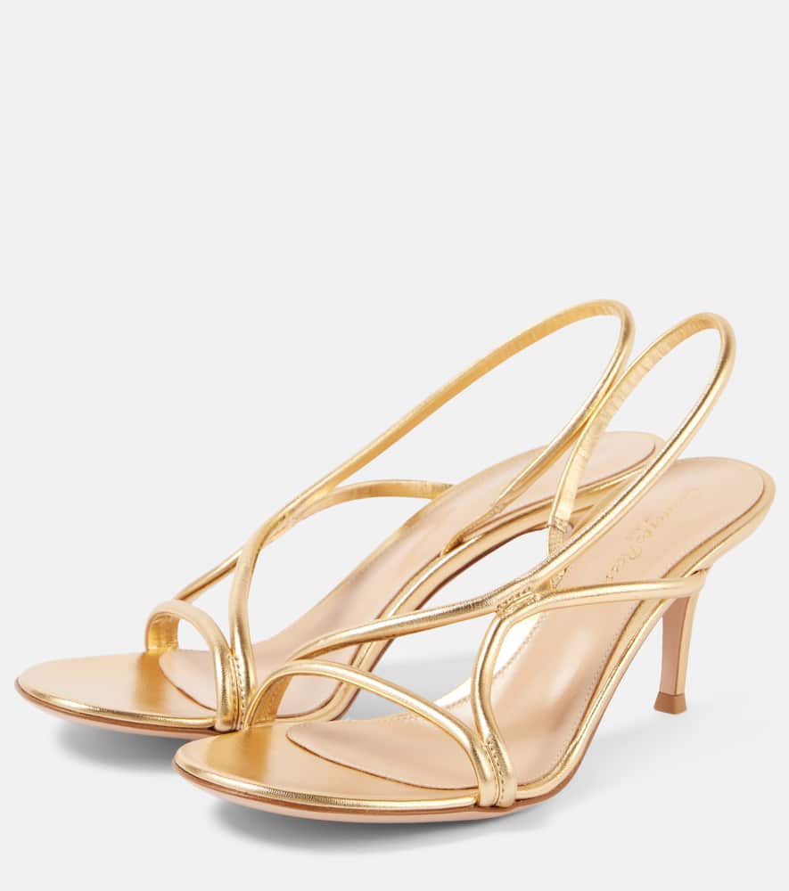 Gianvito Rossi Metallic leather sandals