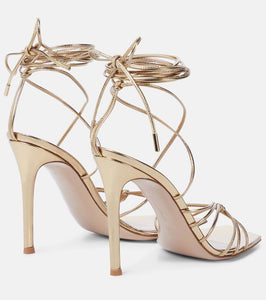 Gianvito Rossi Metallic leather sandals