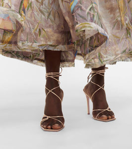 Gianvito Rossi Metallic leather sandals