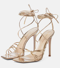 Gianvito Rossi Metallic leather sandals
