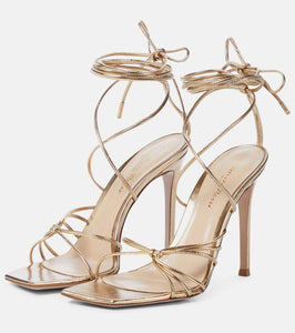 Gianvito Rossi Metallic leather sandals