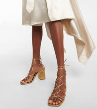 Gianvito Rossi Minas metallic leather sandals