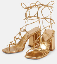 Gianvito Rossi Minas metallic leather sandals