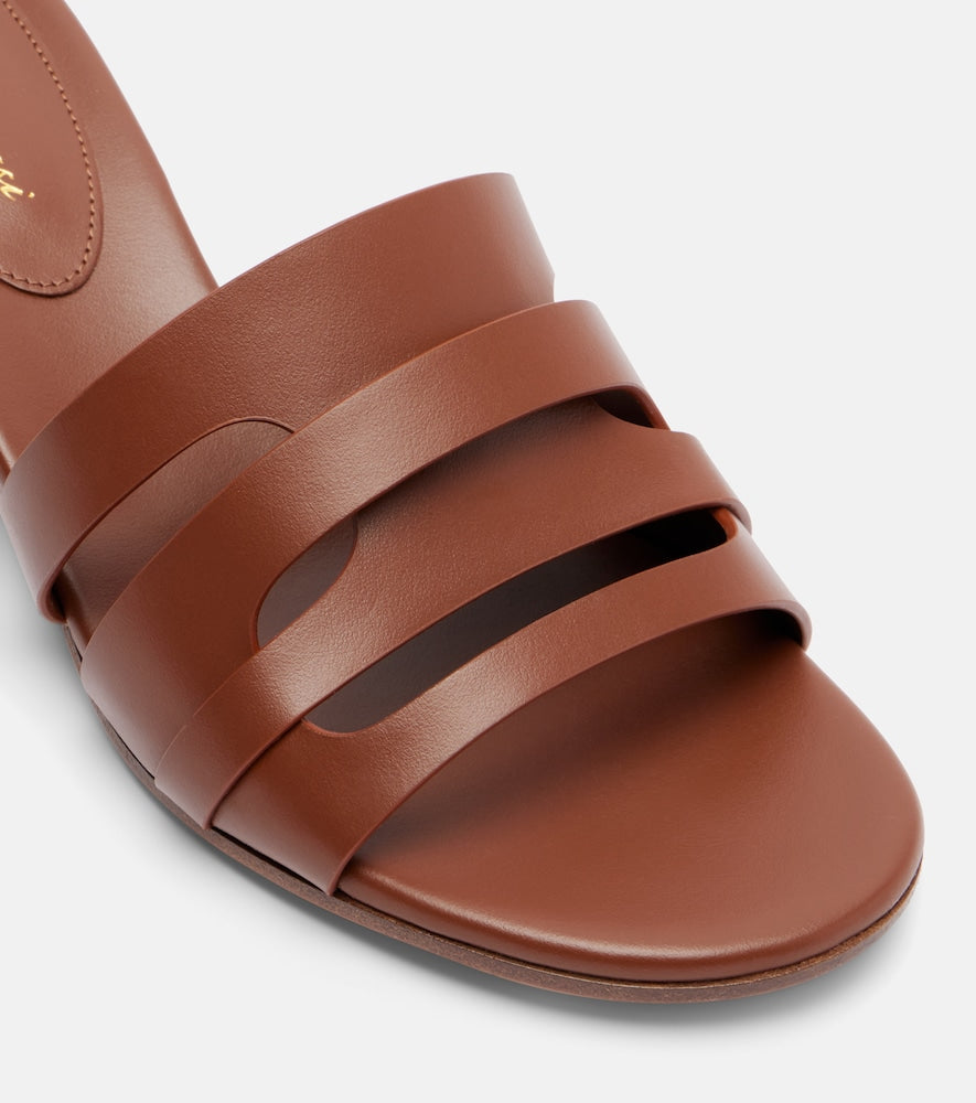 Gianvito Rossi Nora leather mules
