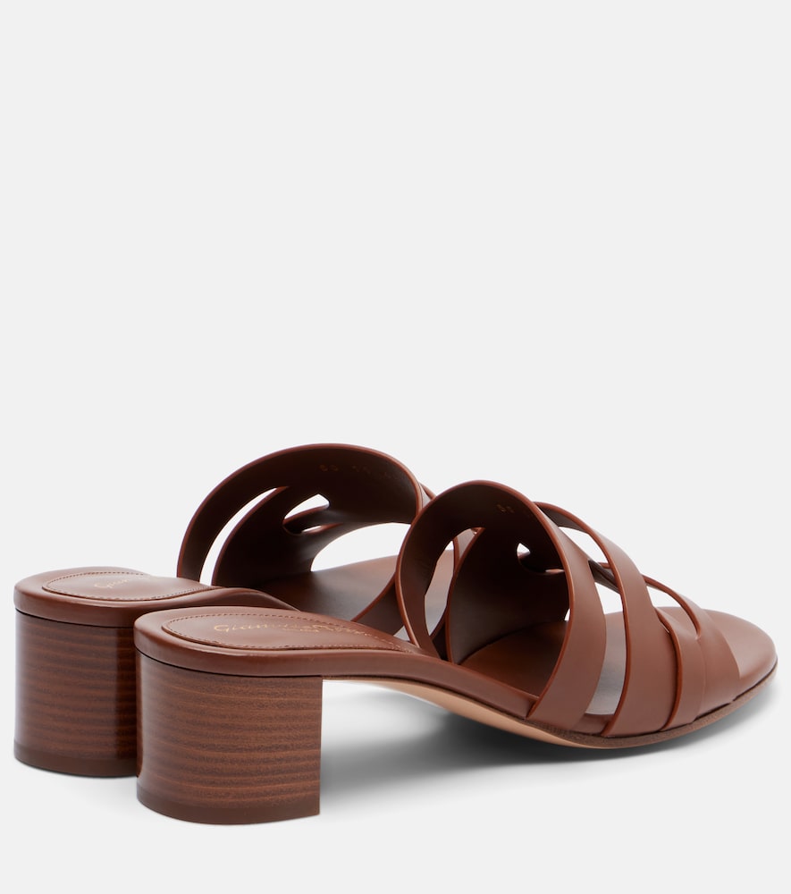 Gianvito Rossi Nora leather mules