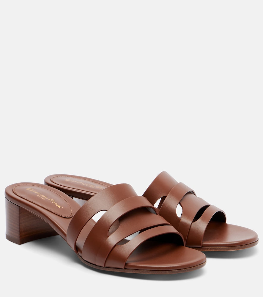 Gianvito Rossi Nora leather mules