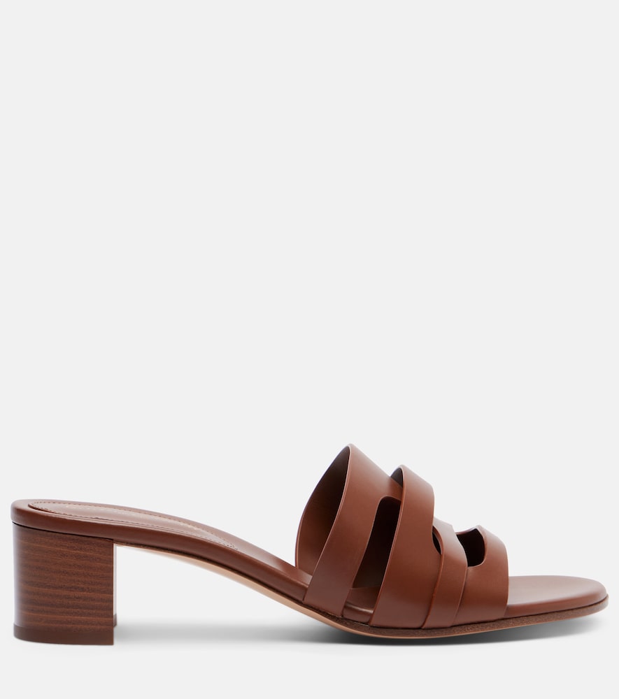 Gianvito Rossi Nora leather mules