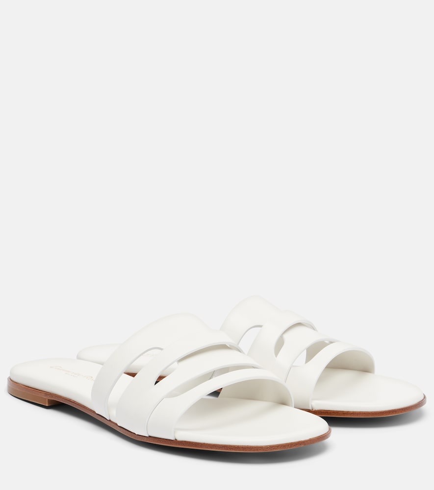 Gianvito Rossi Nora leather slides