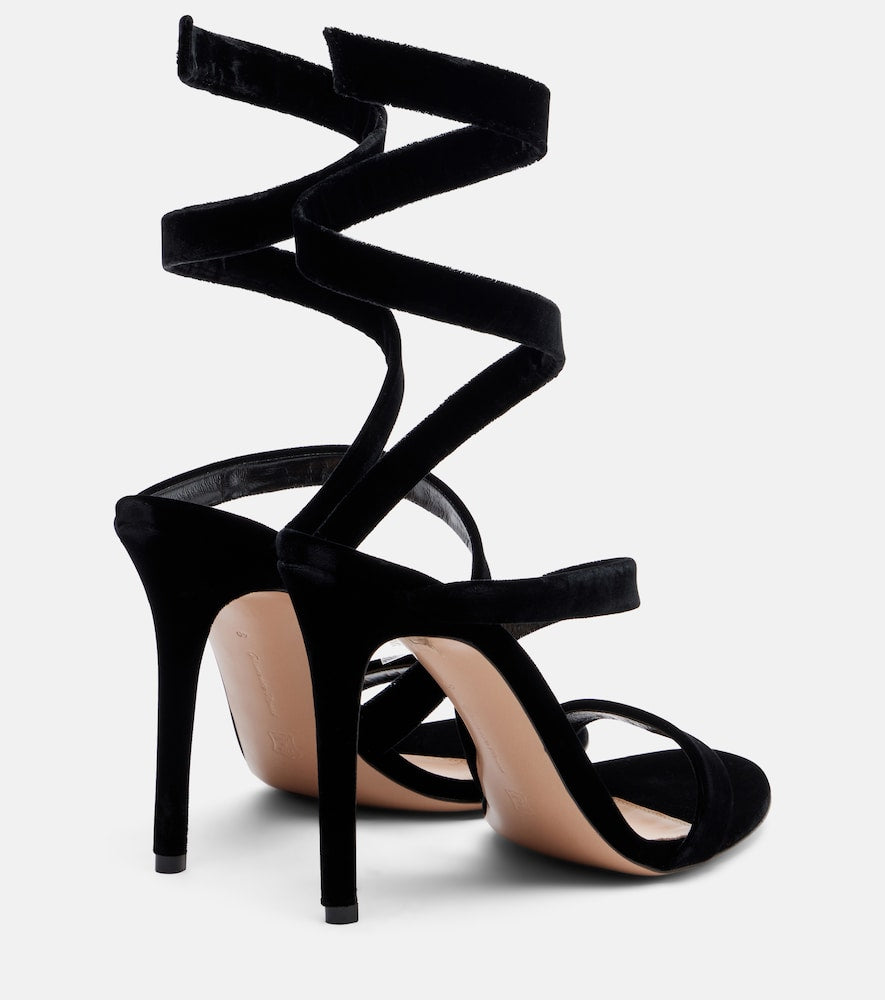 Gianvito Rossi Opera 105 velvet sandals