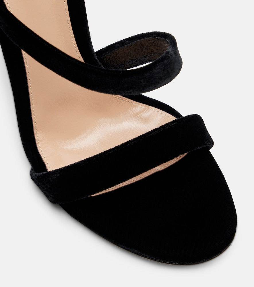 Gianvito Rossi Opera 105 velvet sandals
