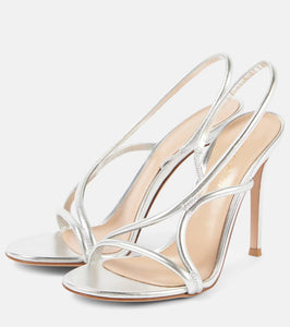 Gianvito Rossi Paradise metallic leather sandals