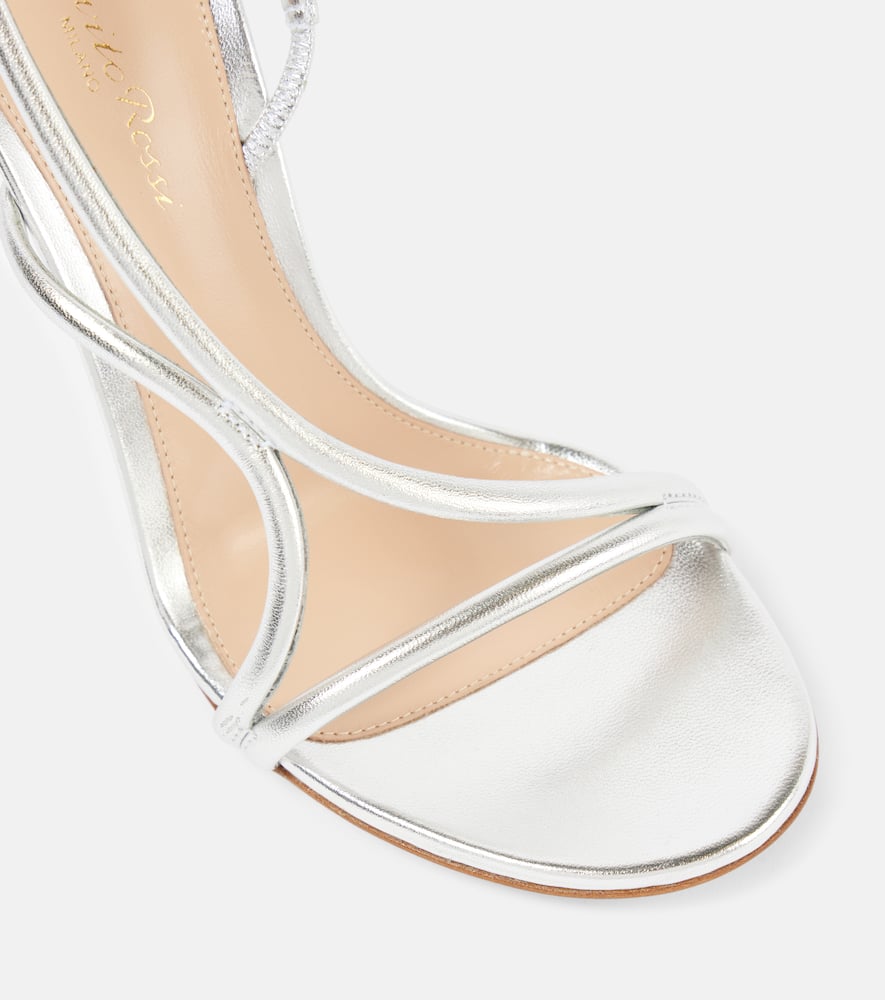 Gianvito Rossi Paradise metallic leather sandals