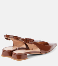 Gianvito Rossi Patent leather slingback flats
