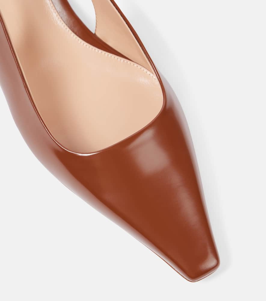 Gianvito Rossi Patent leather slingback flats