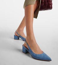 Gianvito Rossi Piper 45 suede slingback pumps