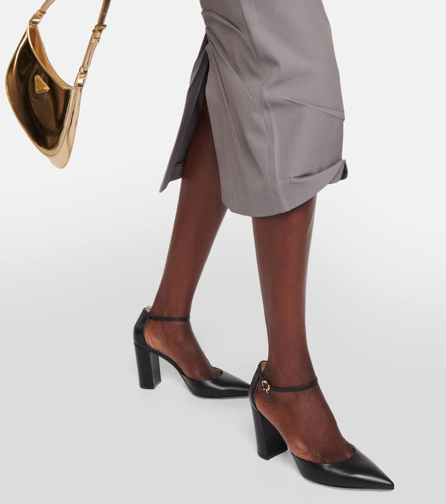 Gianvito Rossi Piper Anklet leather pumps