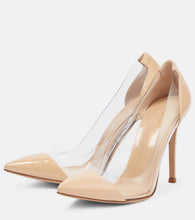 Gianvito Rossi Plexi 105 leather and PVC pumps