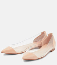 Gianvito Rossi Plexi leather and PVC ballet flats