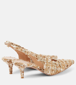 Gianvito Rossi Pointy 55 boucl√É¬© slingback pumps