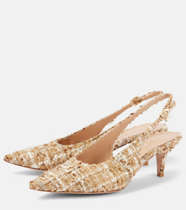 Gianvito Rossi Pointy 55 boucl√É¬© slingback pumps