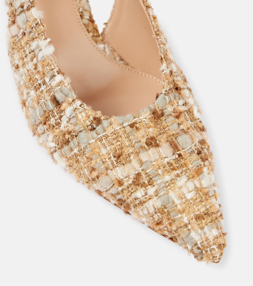 Gianvito Rossi Pointy 55 Bouclé slingback pumps