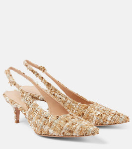 Gianvito Rossi Pointy 55 boucl√É¬© slingback pumps