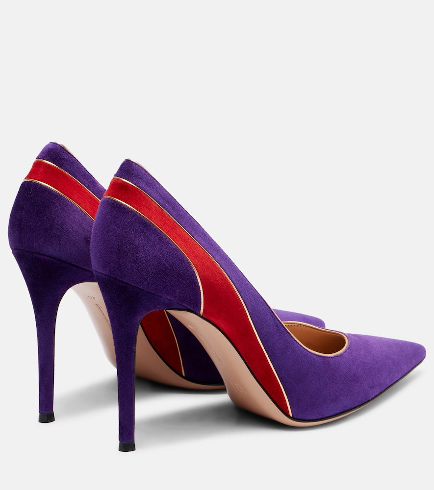 Gianvito Rossi Pointy 95 suede pumps