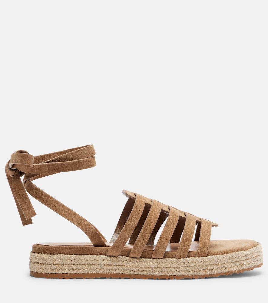 Gianvito Rossi Pompei suede espadrille sandals