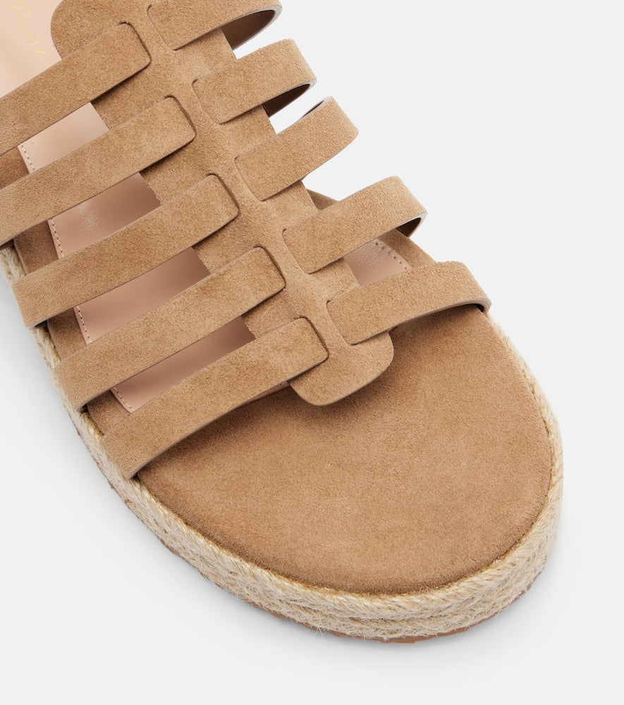 Gianvito Rossi Pompei suede espadrille sandals