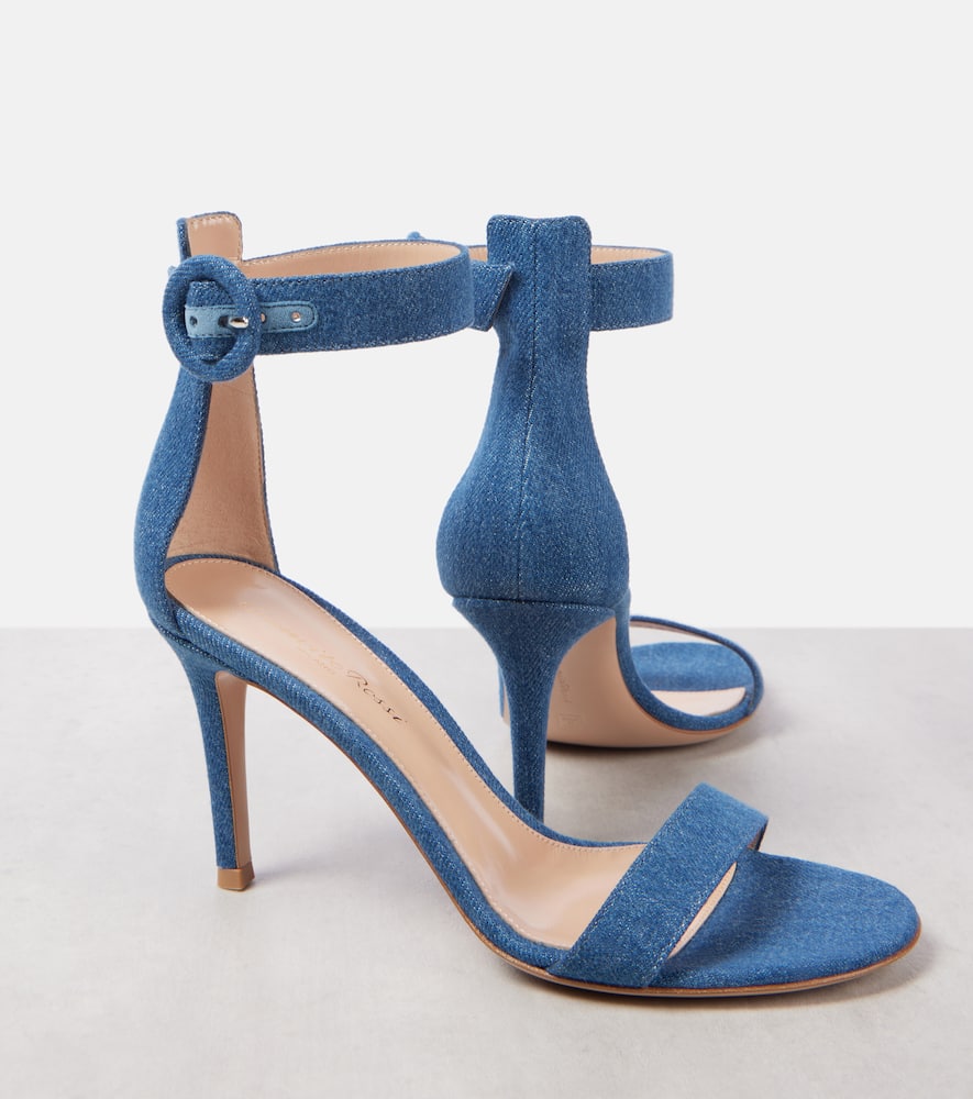 Gianvito Rossi Portofino 85 denim sandals