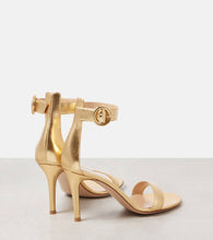 Gianvito Rossi Portofino 85 metallic leather sandals