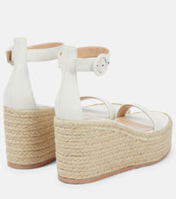 Gianvito Rossi Portofino leather espadrille wedges