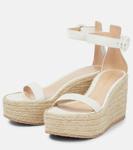 Gianvito Rossi Portofino leather espadrille wedges