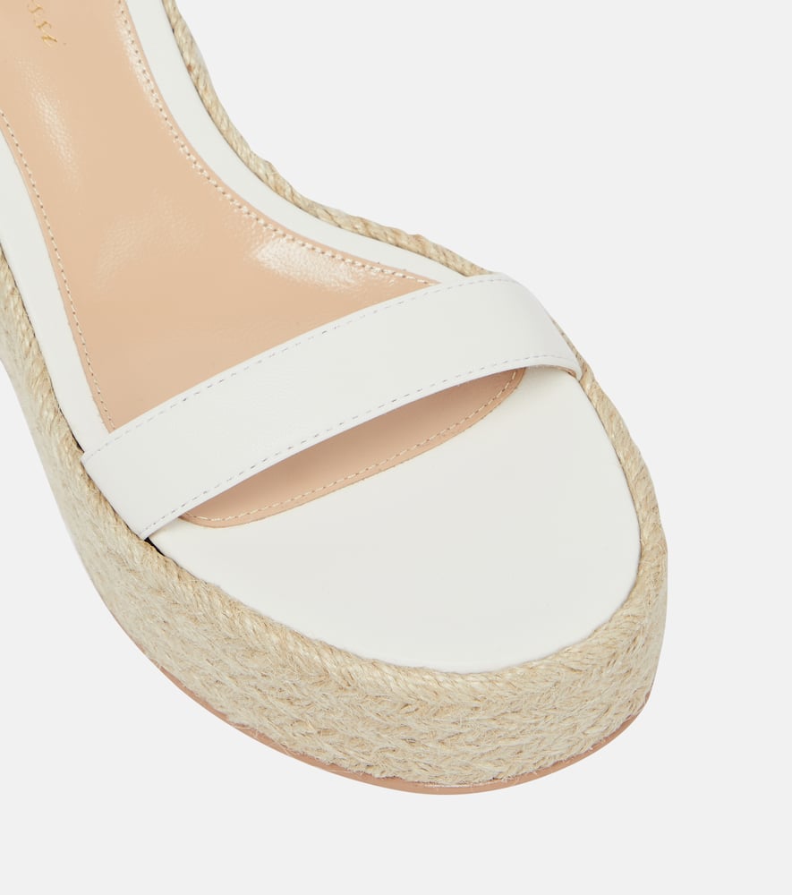 Gianvito Rossi Portofino leather espadrille wedges