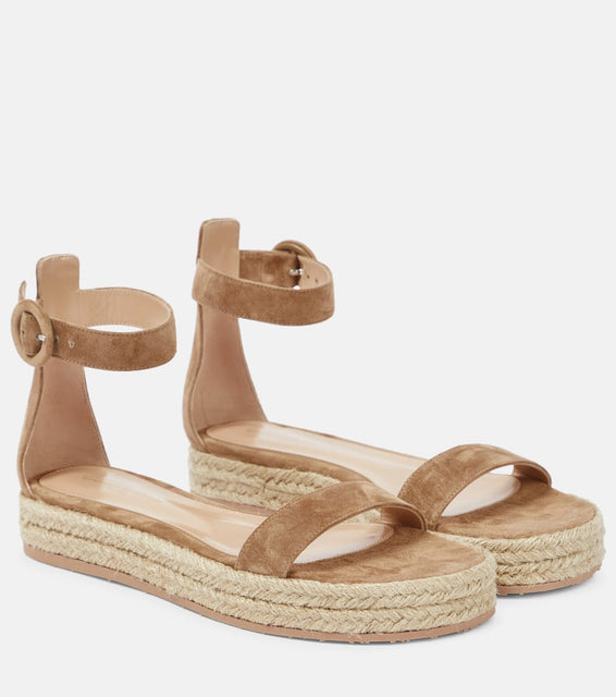 Gianvito Rossi Portofino suede espadrille sandals
