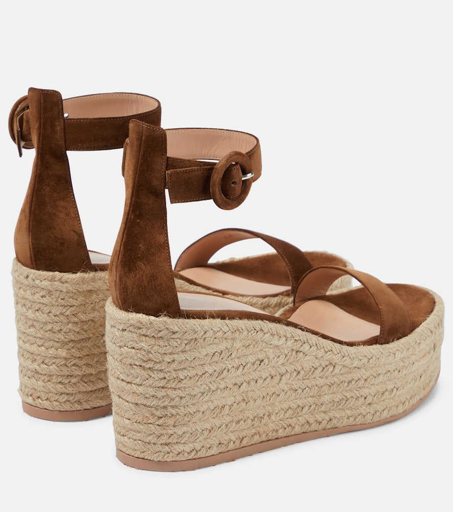 Gianvito Rossi Portofino suede espadrille wedges