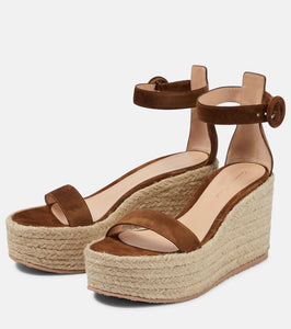 Gianvito Rossi Portofino suede espadrille wedges