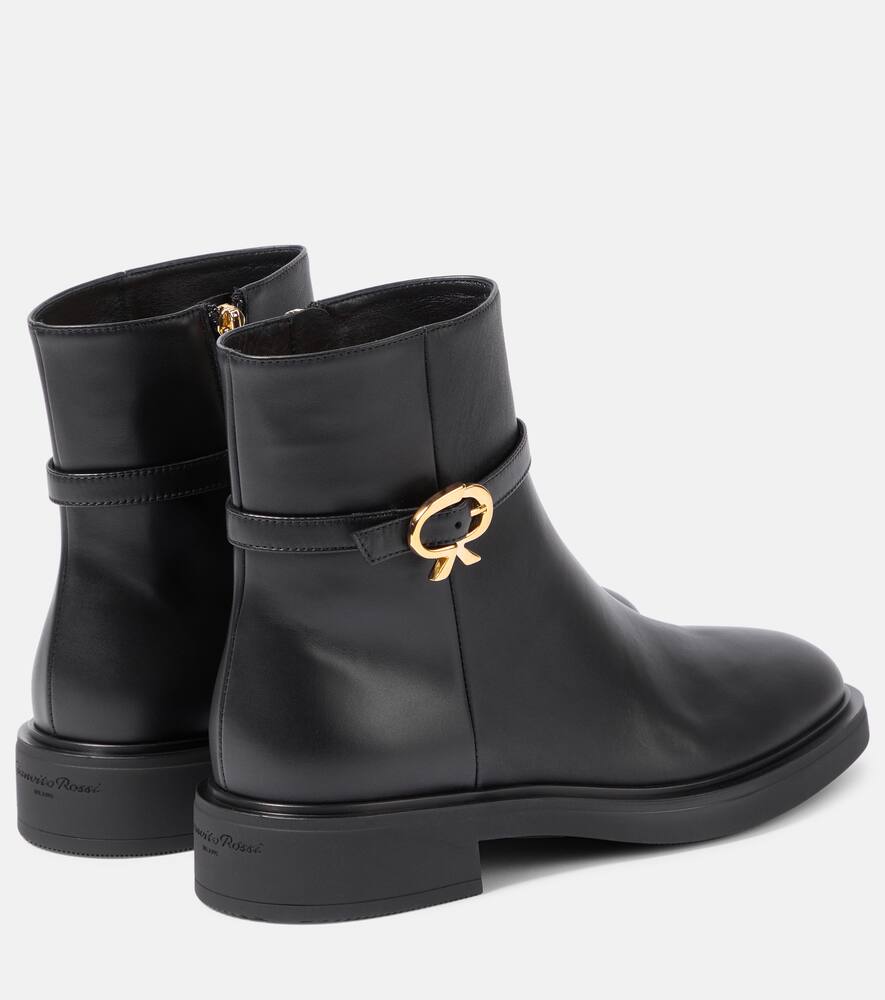 Gianvito Rossi Ribbon Dumont 20 leather ankle boots